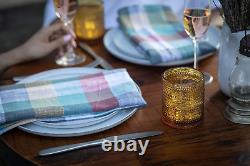 Jupiter Beaded Hobnail Glass, 10 Ounce Double Old Fashioned (Set of 6), Amber