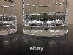 Kosta Boda Orrefors Street Double Old Fashioned Glass Set of Two NEW without Box