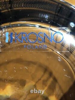 Krosno Poland 6 DOF Double Old Fashioned Glasses, 7 Piece Set