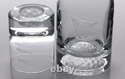 LACC Double Old Fashioned Crystal Glass & Decanter 2003 Los Angeles Country Club