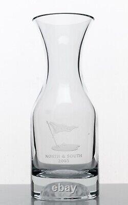 LACC Double Old Fashioned Crystal Glass & Decanter 2003 Los Angeles Country Club