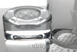 LACC Double Old Fashioned Crystal Glass & Decanter 2003 Los Angeles Country Club
