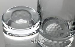 LACC Double Old Fashioned Crystal Glass & Decanter 2003 Los Angeles Country Club