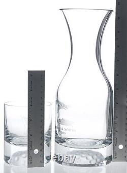 LACC Double Old Fashioned Crystal Glass & Decanter 2003 Los Angeles Country Club