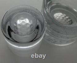 LACC Double Old Fashioned Crystal Glass & Decanter 2003 Los Angeles Country Club