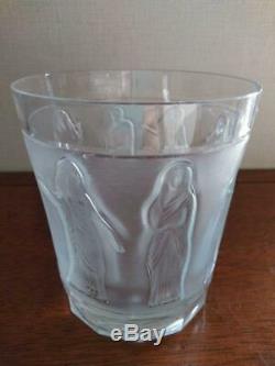 LALIQUE FEMMES ANTIQUES FLAT TUMBLER DOUBLE OLD FASHIONED GLASS Antique Frosted