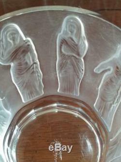 LALIQUE FEMMES ANTIQUES FLAT TUMBLER DOUBLE OLD FASHIONED GLASS Antique Frosted