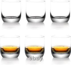 LEMONSODA Crystal Double Rock Old Fashioned Glasses (13.3 fl. Oz Set of 6)