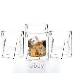 LEMONSODA Double Wall Hexagon Whiskey Glasses Set of 4 300mL