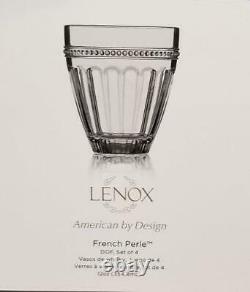LENOX French Perle Set of 8 Double Old Fashioned GLASSES DOF NIB