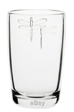 La Rochere Set Of 6, 14-ounce Dragonfly Double Old Fashioned Glasses