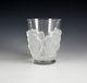 Lalique Art Glass Double Old Fashioned Tumbler in Chene Pattern 4 3/4, Leaves