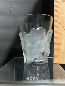 Lalique Chene Double Old Fashioned Glass Oak Leaf