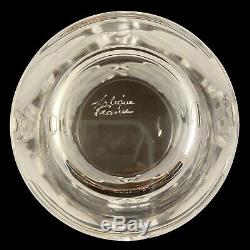 Lalique Chene Double Old Fashioned Glass Whiskey 4-3/4 Oak Leaf