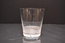 Lalique Crystal Facet Double Old Fashioned Tumbler Signed Glass DOF Barware