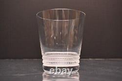 Lalique Crystal Facet Double Old Fashioned Tumbler Signed Glass DOF Barware