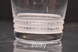 Lalique Crystal Facet Double Old Fashioned Tumbler Signed Glass DOF Barware