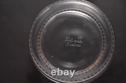 Lalique Crystal Facet Double Old Fashioned Tumbler Signed Glass DOF Barware