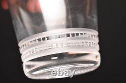 Lalique Crystal Facet Double Old Fashioned Tumbler Signed Glass DOF Barware