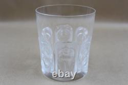 Lalique Crystal Khepri Scarab 4 Whiskey Double Old Fashioned Tumbler Glass