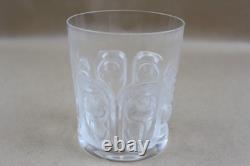 Lalique Crystal Khepri Scarab 4 Whiskey Double Old Fashioned Tumbler Glass