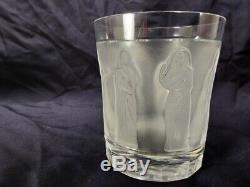 Lalique Femmes Antiques Flat Tumbler Double Old Fashioned Whiskey Glass 8 Avail