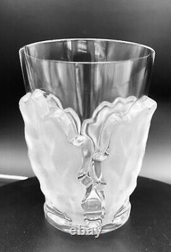 Lalique France Chene Double Old Fashioned Tumbler (1) In The Oak Leaf Pattern