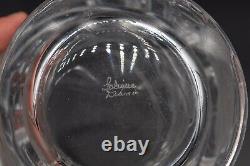 Lalique France Crystal Chene Double Old Fashioned Tumbler Pair FREE USA SHIPPING
