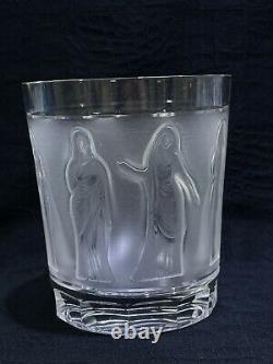 Lalique France Crystal Femmes Double Old Fashioned Whiskey Tumbler