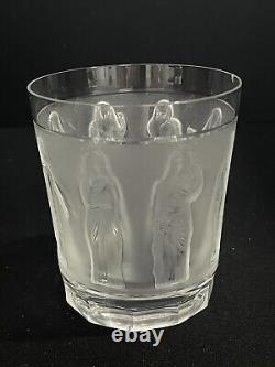 Lalique France Crystal Femmes Double Old Fashioned Whiskey Tumbler CHIPPED