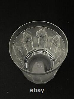 Lalique France Crystal Femmes Double Old Fashioned Whiskey Tumbler CHIPPED