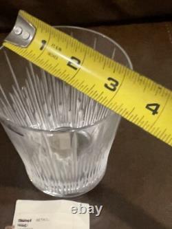 Lalique France Thorns (Verres) Double Old Fashioned 10 oz & 6.6 oz Store Display