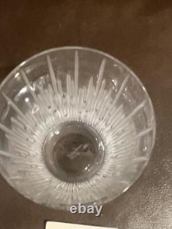 Lalique France Thorns (Verres) Double Old Fashioned 10 oz & 6.6 oz Store Display