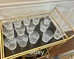 Large Collection of (14) Rogaska Double Old Fashioned Glasses. Gallia Pattern