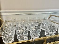 Large Collection of (14) Rogaska Double Old Fashioned Glasses. Gallia Pattern