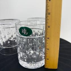 Lauren Ralph Lauren Montgomery Crystal Double Old Fashioned Glasses Set of 3 RLL