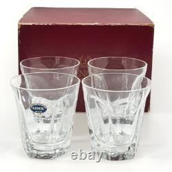 Lenox Bar Crystal Antique Clear Double on the Rocks Whiskey Glasses 4 Set USA