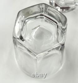 Lenox Bar Crystal Antique Clear Double on the Rocks Whiskey Glasses 4 Set USA