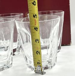 Lenox Bar Crystal Antique Clear Double on the Rocks Whiskey Glasses 4 Set USA