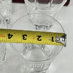 Lenox Bar Crystal Antique Clear Double on the Rocks Whiskey Glasses 4 Set USA