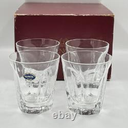 Lenox Bar Crystal Antique Clear Double on the Rocks Whiskey Glasses 4 Set USA