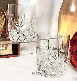 Lenox Charleston Vintage Double Old Fashioned Barware Glasses Pair