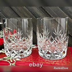 Lenox Charleston Vintage Double Old Fashioned Barware Glasses Pair Discounted