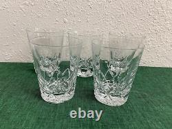Lenox Crystal CHARLESTON Set 5 Double Old Fashioned Glasses Discontinued Pattern