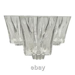 Lenox Oasis Crystal Double Old Fashioned Whiskey Glass 4Pc Set