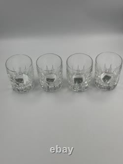Lenox Old Fashioned Drink Glass Bar Firelight Double Crystal Set Of 4 MINT NWT