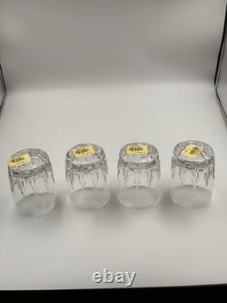 Lenox Old Fashioned Drink Glass Bar Firelight Double Crystal Set Of 4 MINT NWT