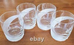 Lenox WINDSWEPT Double Old Fashioned Whiskey Glasses x 4 Retired 4 tall