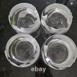 Lenox WINDSWEPT Double Old Fashioned Whiskey Glasses x 4 Retired 4 tall