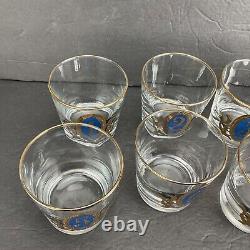 Libbey Numero Crown Collection Double Old Fashioned Glasses Full Set Of 8 Rare